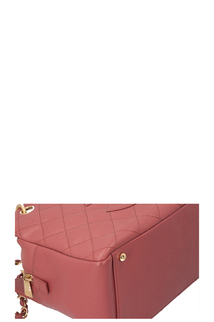 CHANEL Petite Timeless Tote Bag Raspberry Caviar