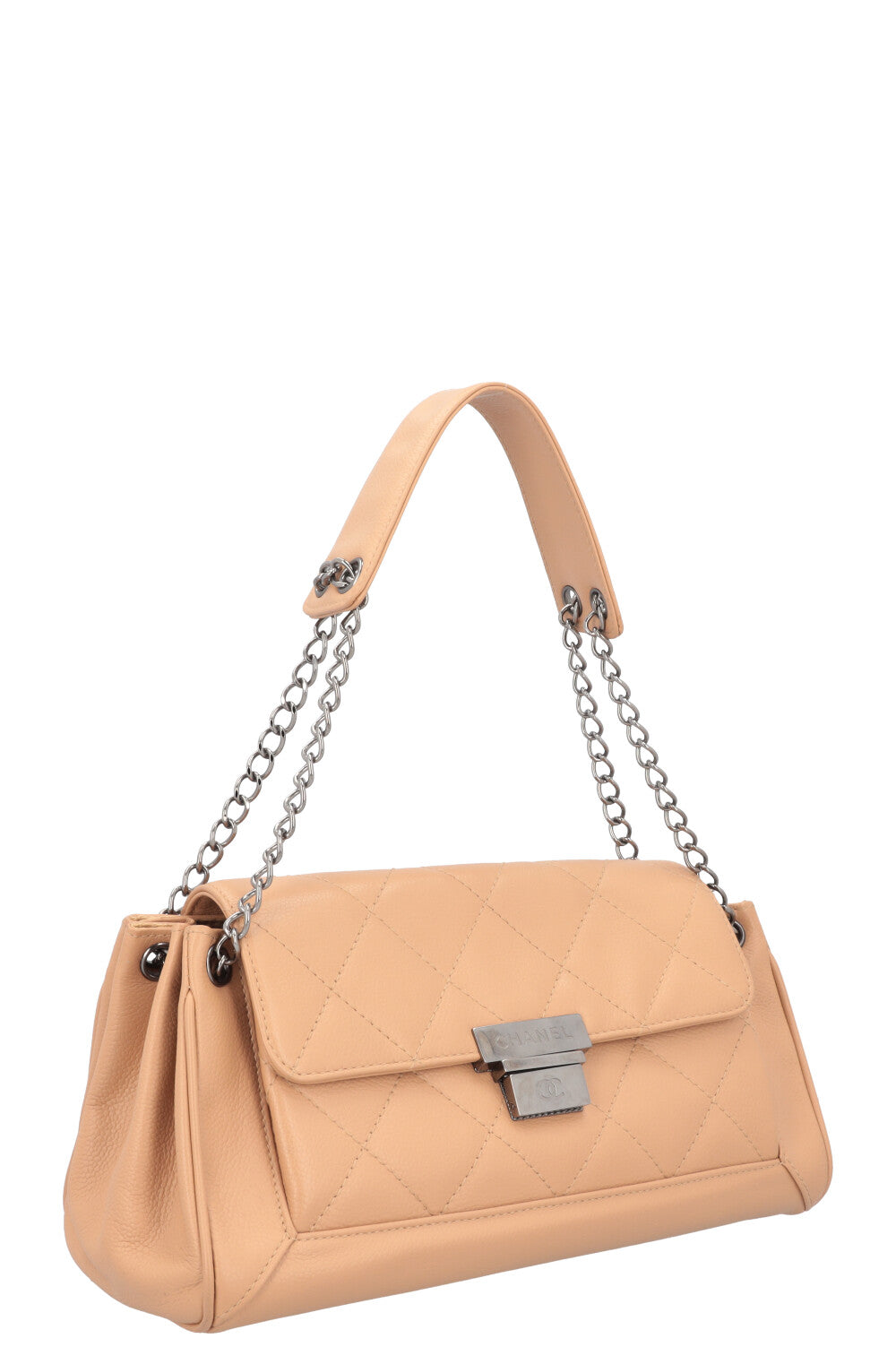 CHANEL Mademoiselle Lock Bag Beige