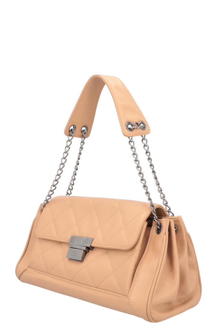 CHANEL Mademoiselle Lock Bag Beige