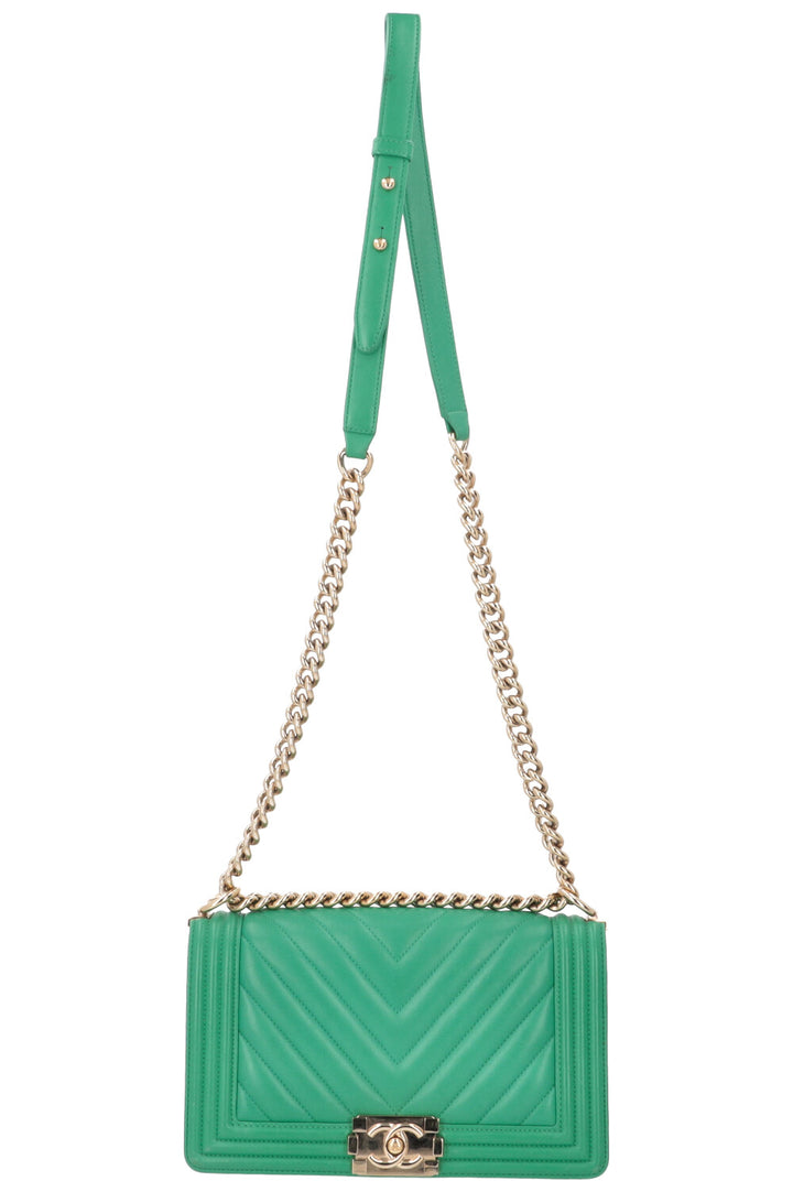 CHANEL Boy Medium Green