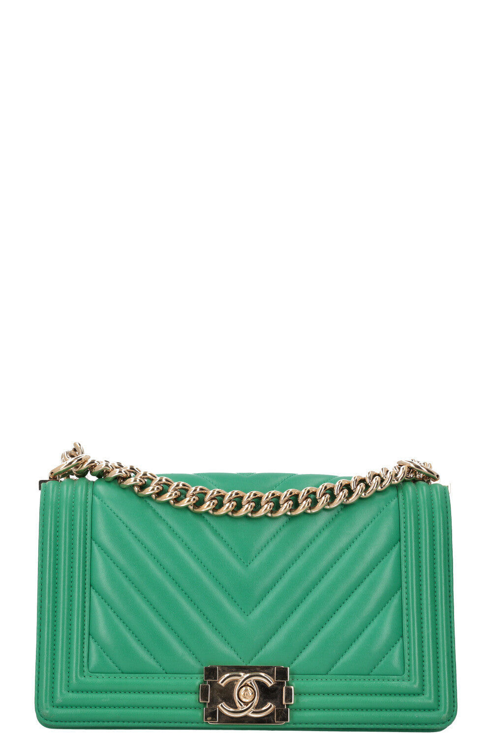 CHANEL Boy Medium Green