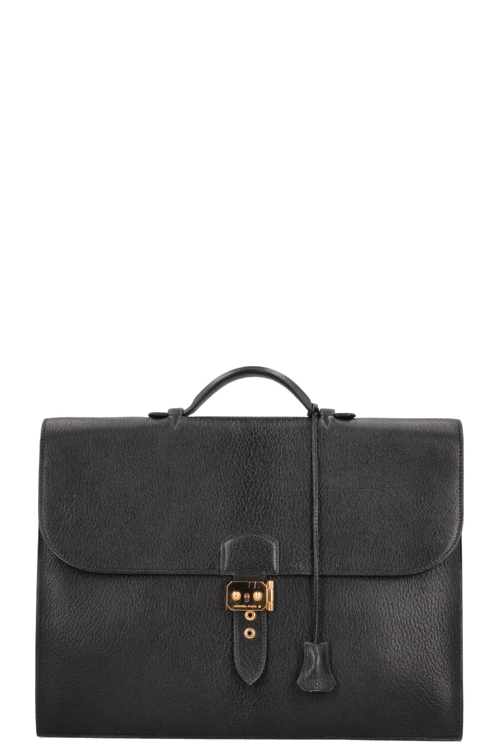 HERMÈS Sac à Dépèches 38 Chevre Black