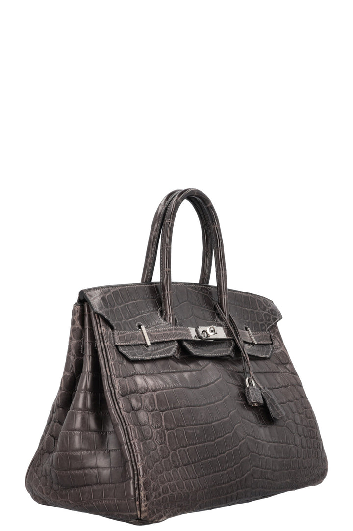 HERMÈS Birkin 35 Crocodile Niloticus Grey