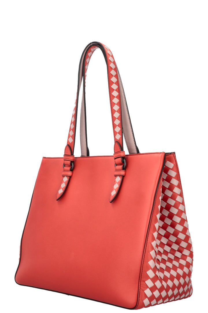 BOTTEGA VENETA Tote Bag Leather Red Pink