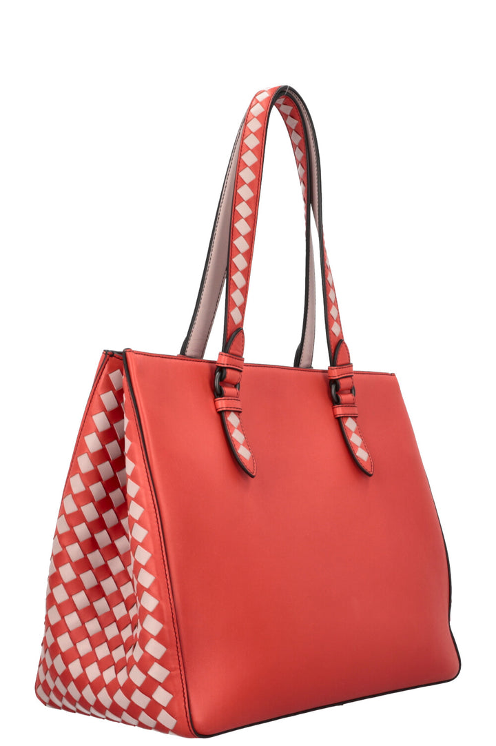 BOTTEGA VENETA Tote Bag Leather Red Pink