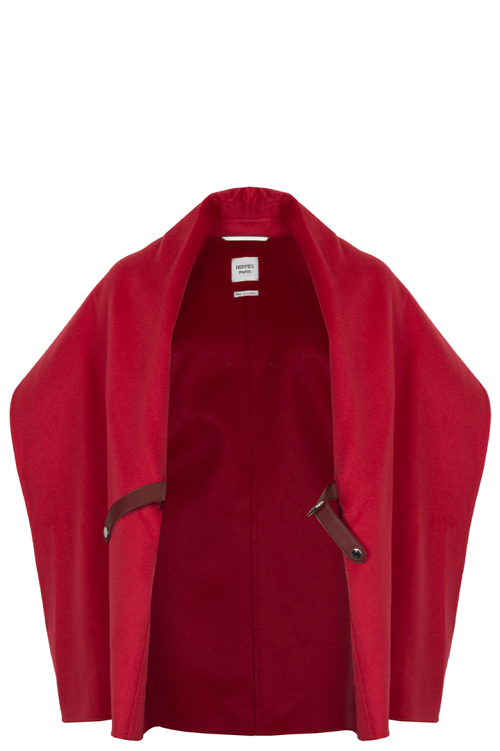 HERMÈS Cape Cashmere Rouge foil