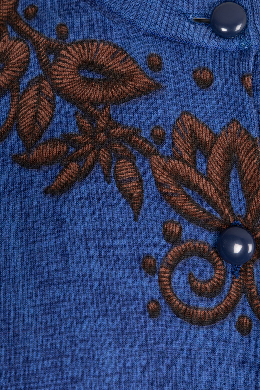 LOUIS VUITTON Cardigan Cotton Brown Blue