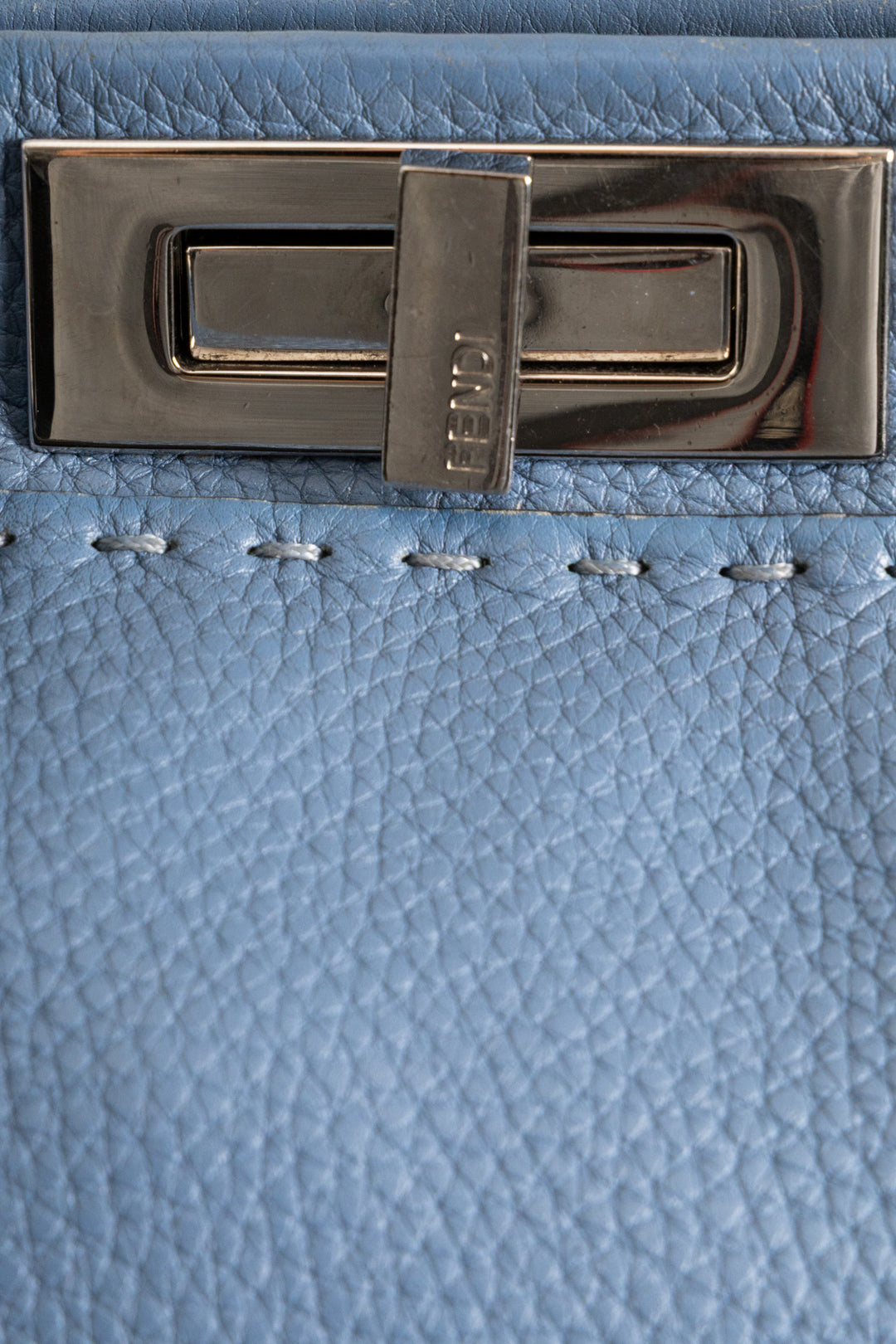 FENDI Peekaboo Medium Cuir Bleu