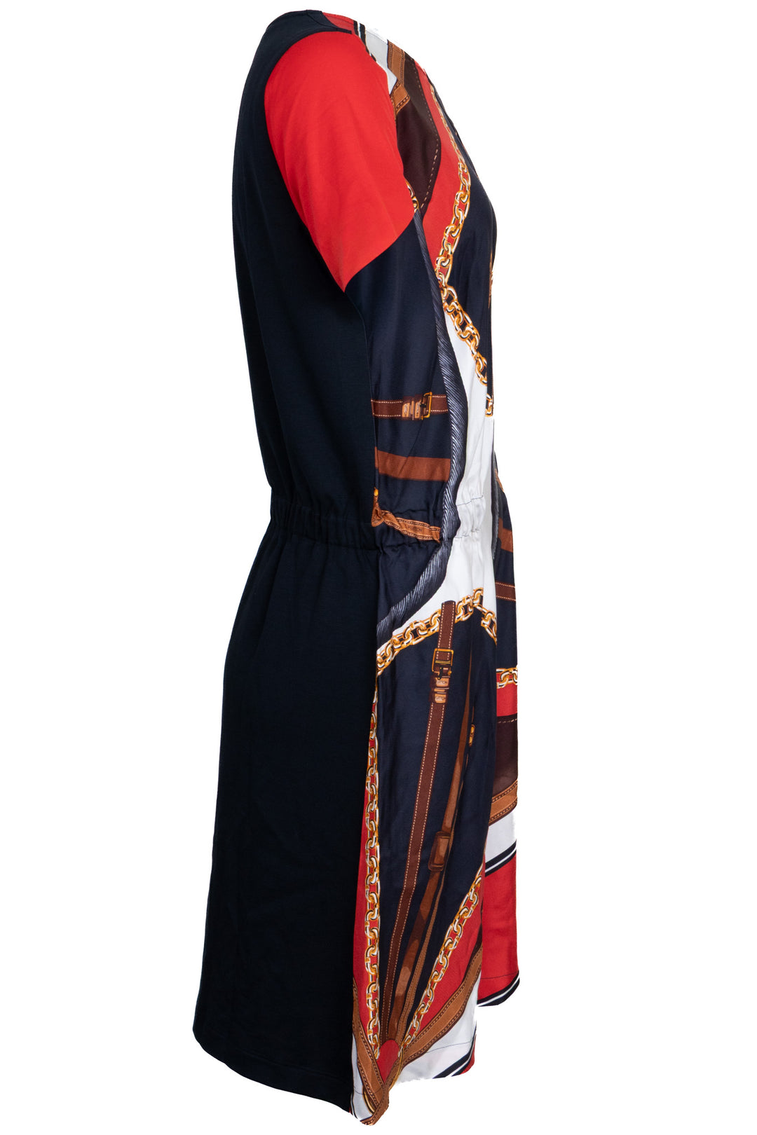 LOUIS VUITTON Chain Print Dress Silk Multicolor