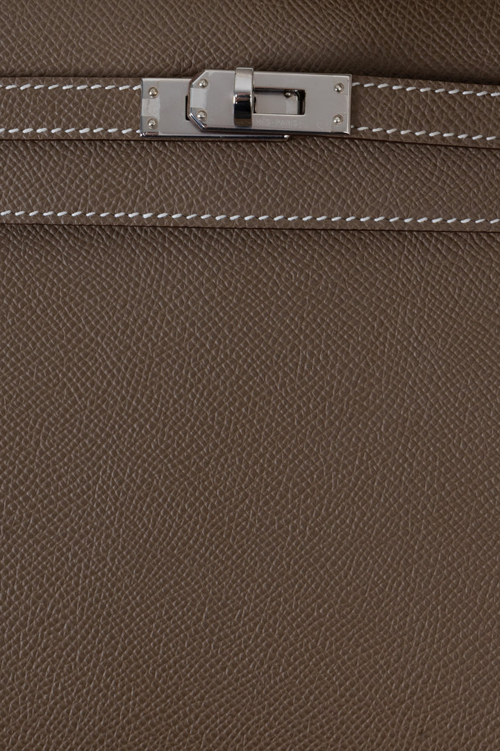 HERMÈS Kelly 25 Sellier Epsom Etoupe