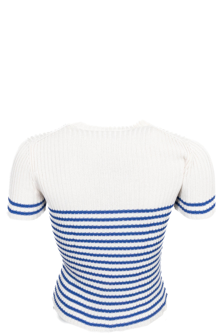 CHRISTIAN DIOR Star Striped Shirt White Black Blue