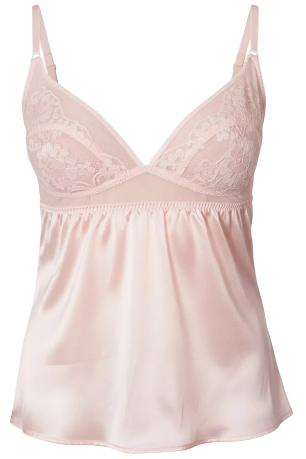 PRADA 2025 Top Satin Lace Rose