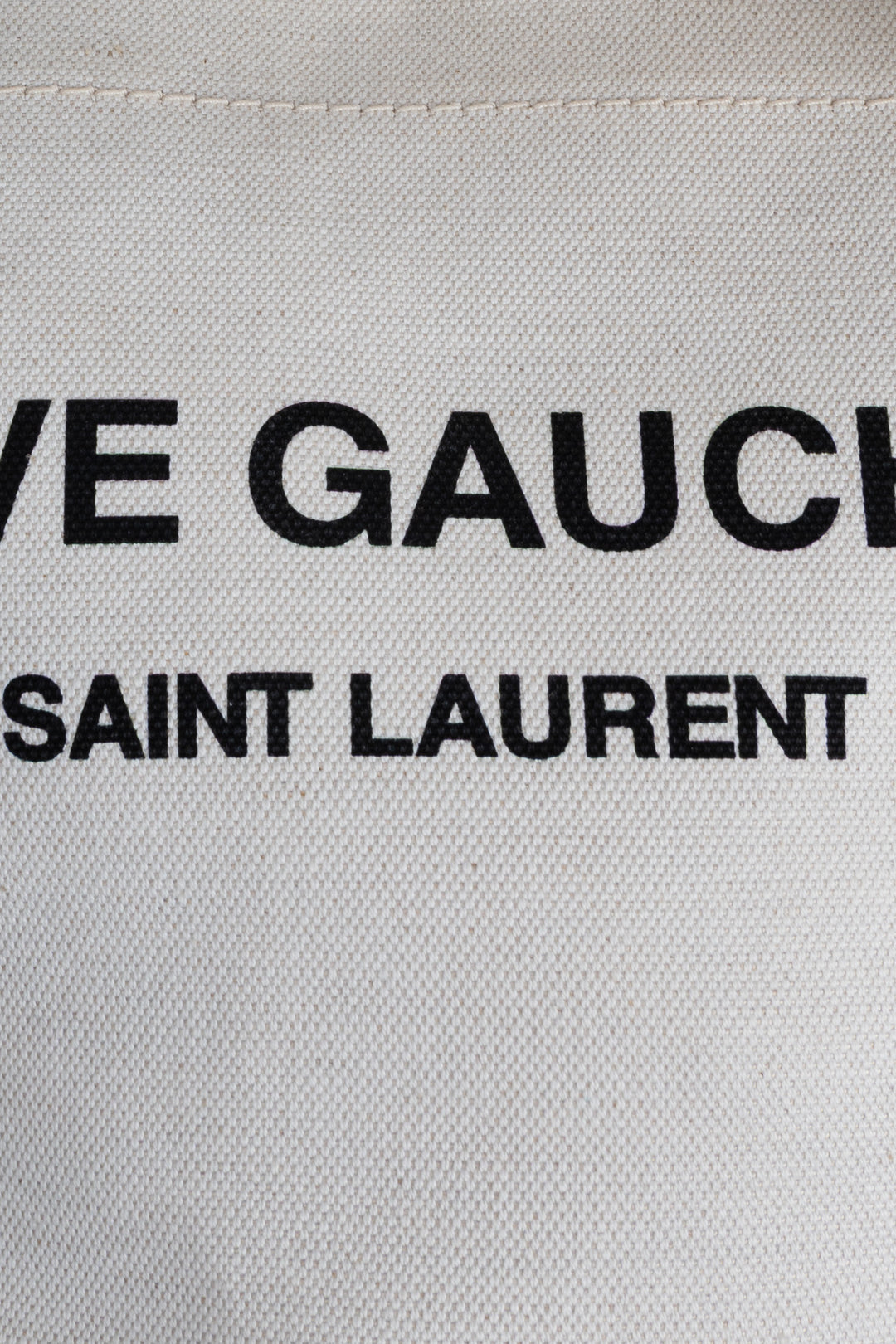 SAINT LAURENT Rive Gauche Bucket Toile Ivoire