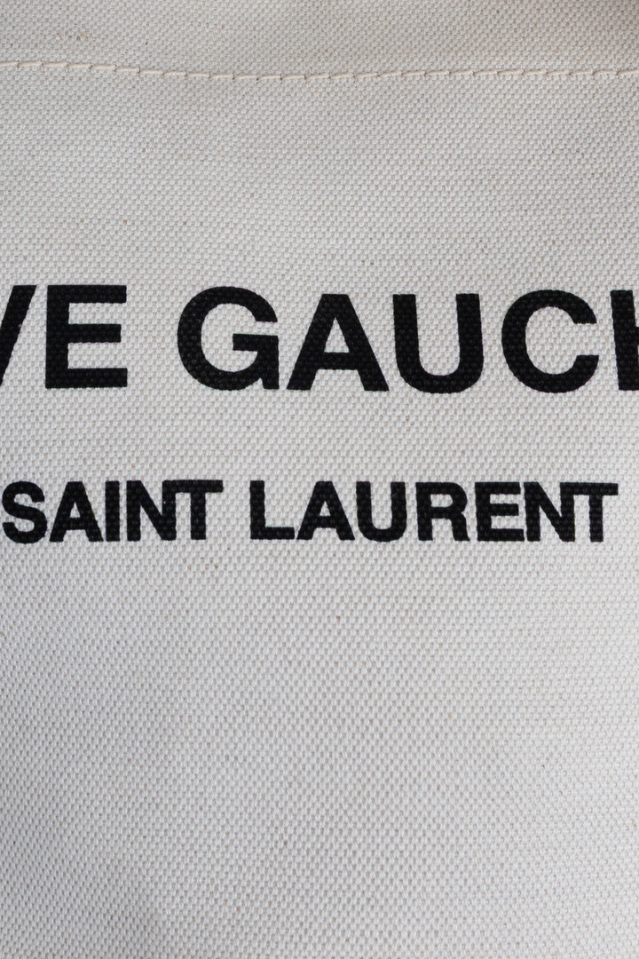 SAINT LAURENT Rive Gauche Bucket Toile Ivoire