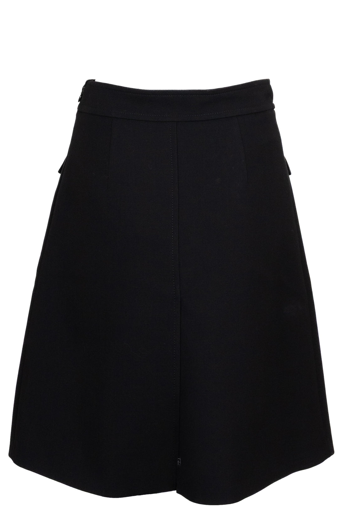 PRADA Jupe plissée en laine noire