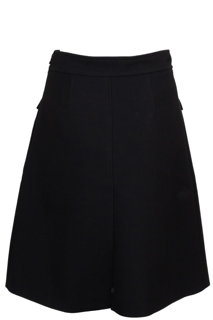 PRADA Jupe plissée en laine noire
