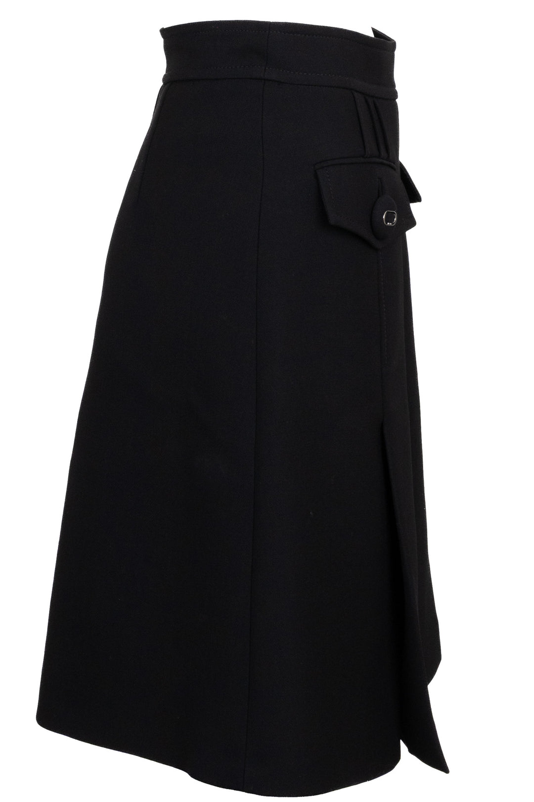 PRADA Jupe plissée en laine noire