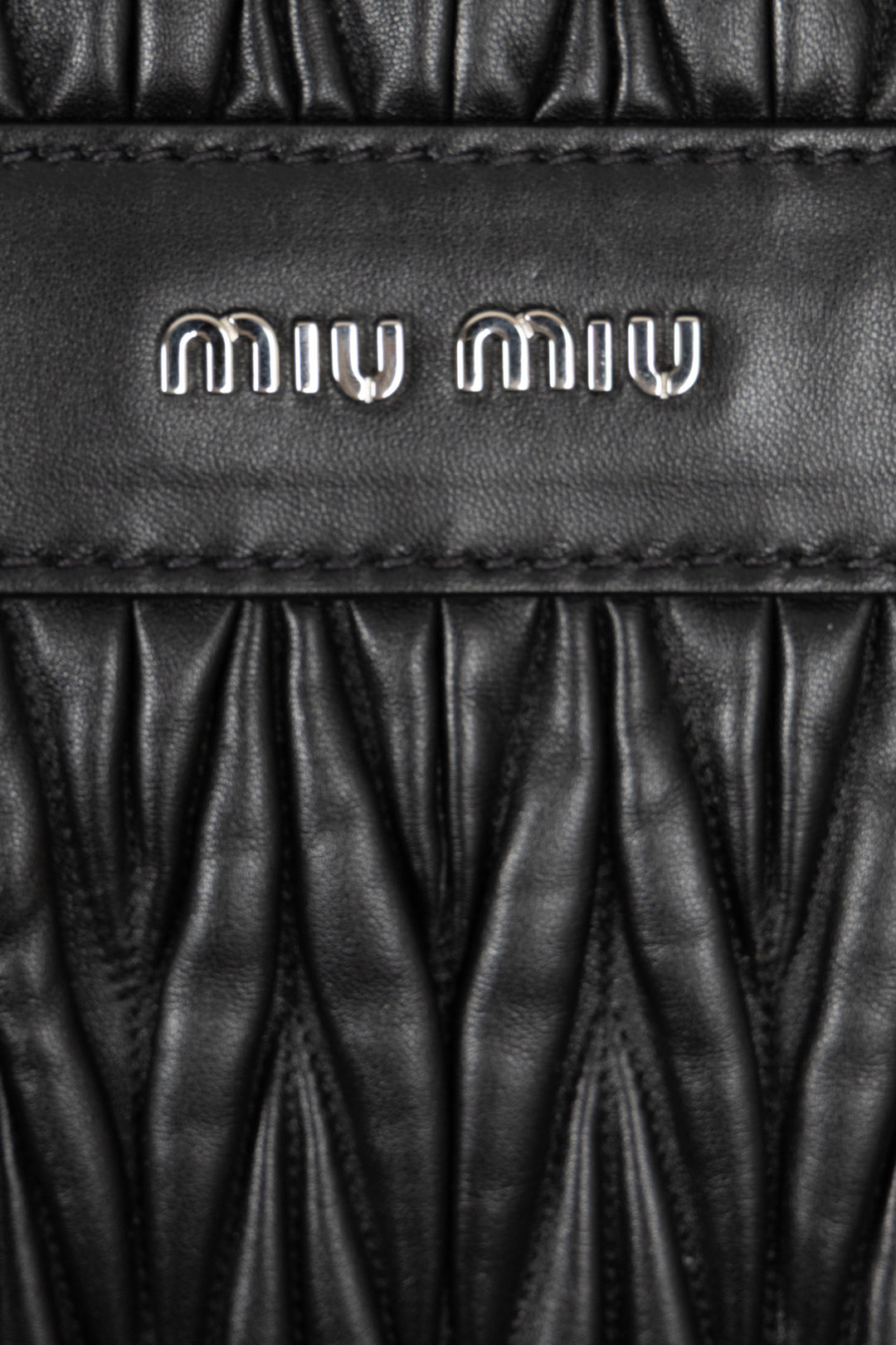 MIUMIU Matelassé Shoulder Bag Black