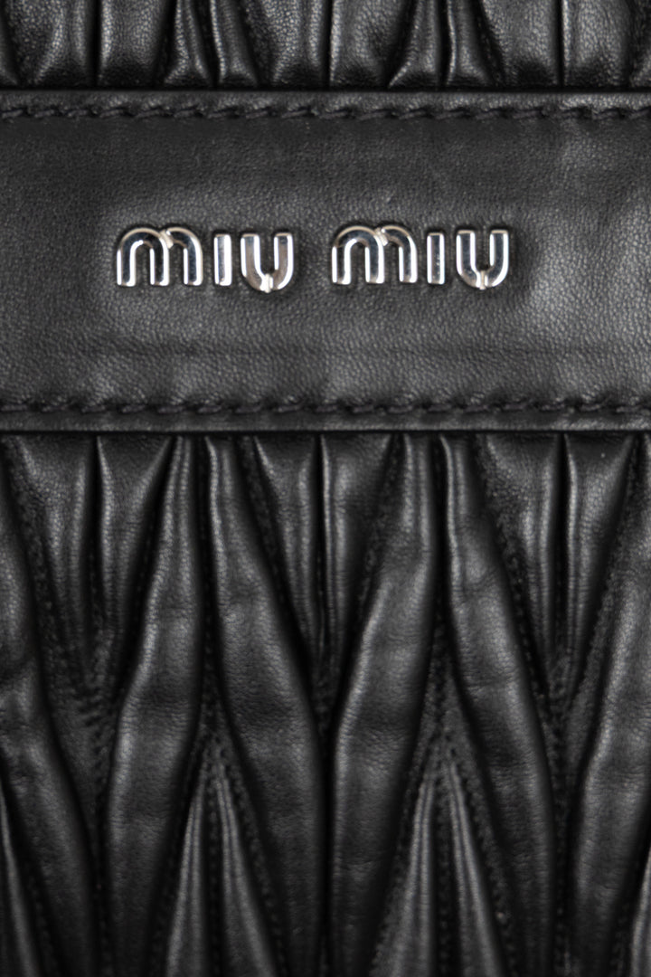 MIUMIU Matelassé Shoulder Bag Black