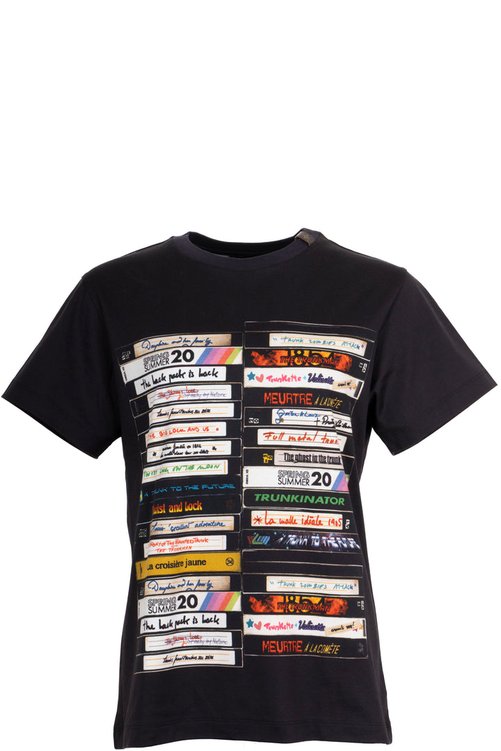 LOUIS VUITTON VHS Print T-Shirt Cotton Black Multicolor