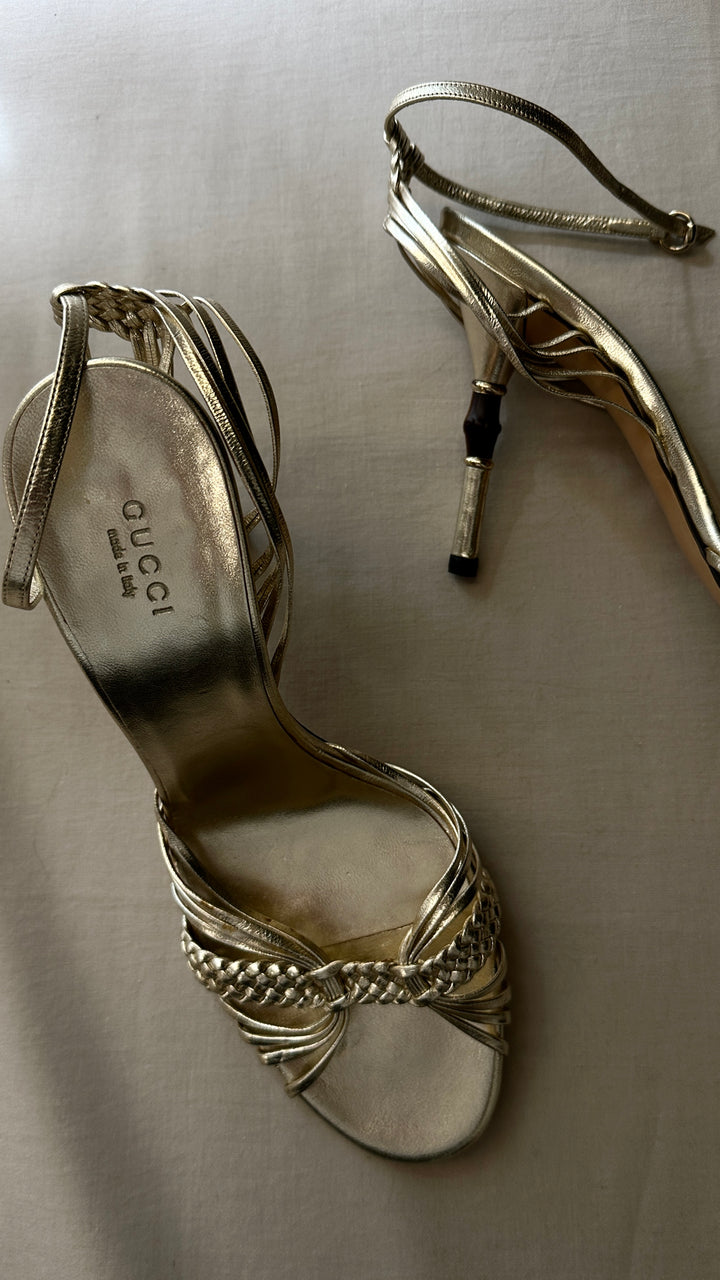 GUCCI Heels Bamboo Gold
