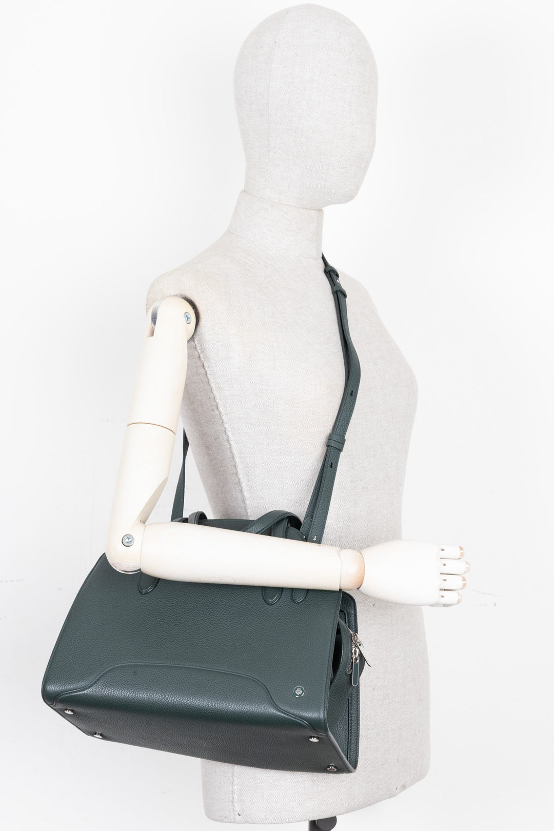 LORO PIANA Medium Sesia Hand Bag Moss Green