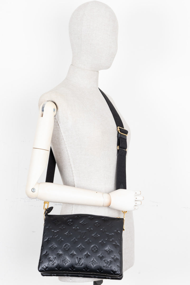 LOUIS VUITTON Coussin Bag PM Leather Black