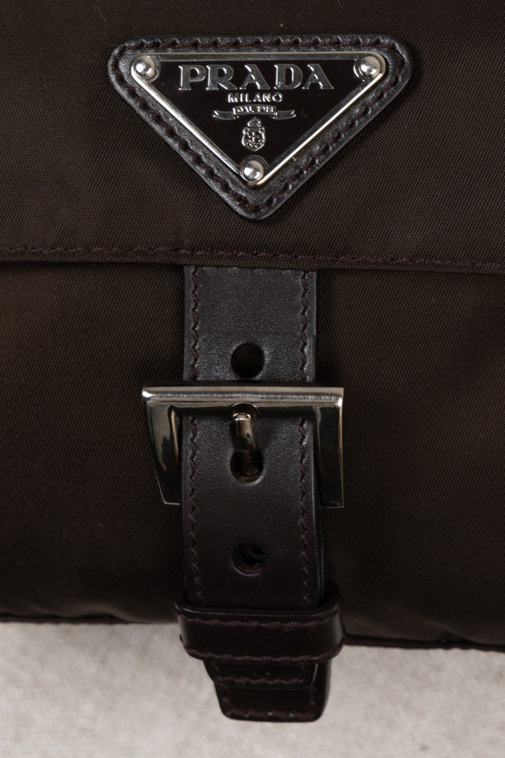 PRADA Nylon Belt Bag Brown