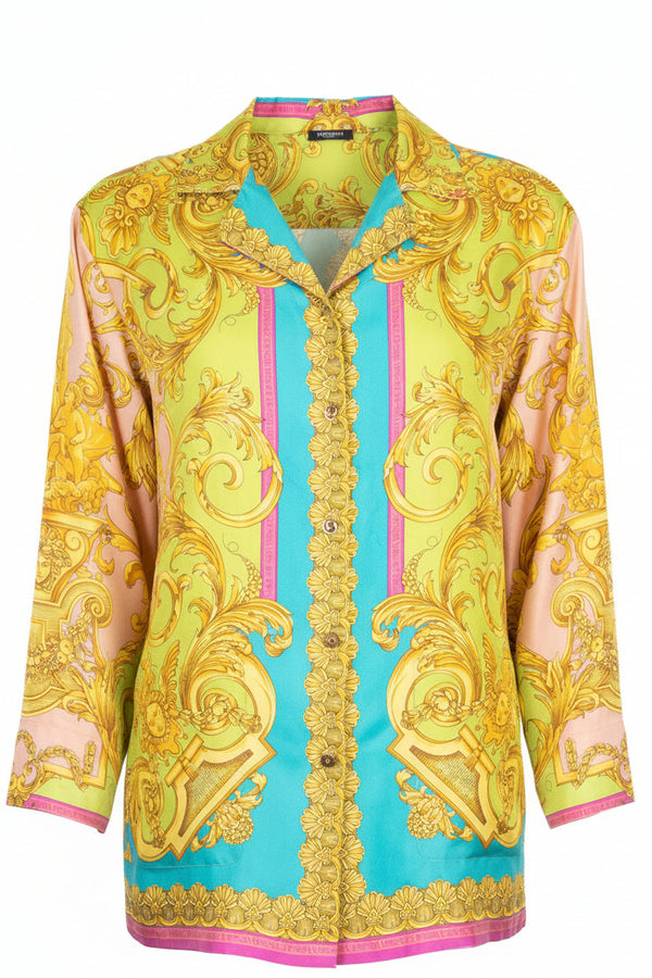VERSACE Printed Shirt Silk Multicolor