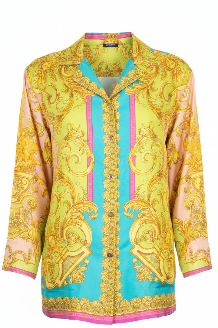 VERSACE Printed Shirt Silk Multicolor