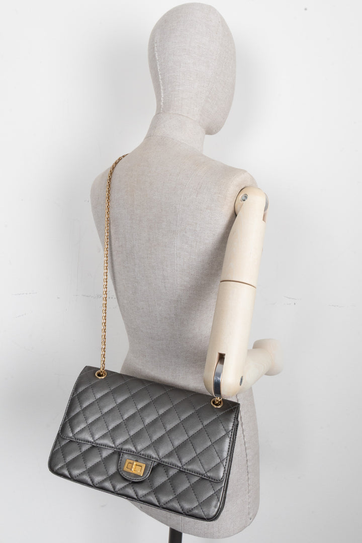 CHANEL 2.55 Medium Silver