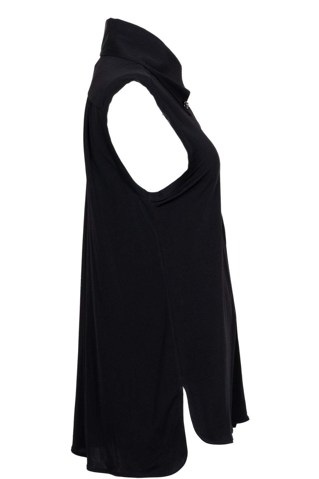 CHANEL Sleeveless Shirt Black