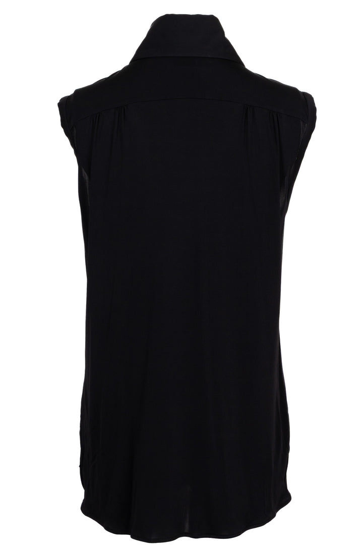 CHANEL Sleeveless Shirt Black