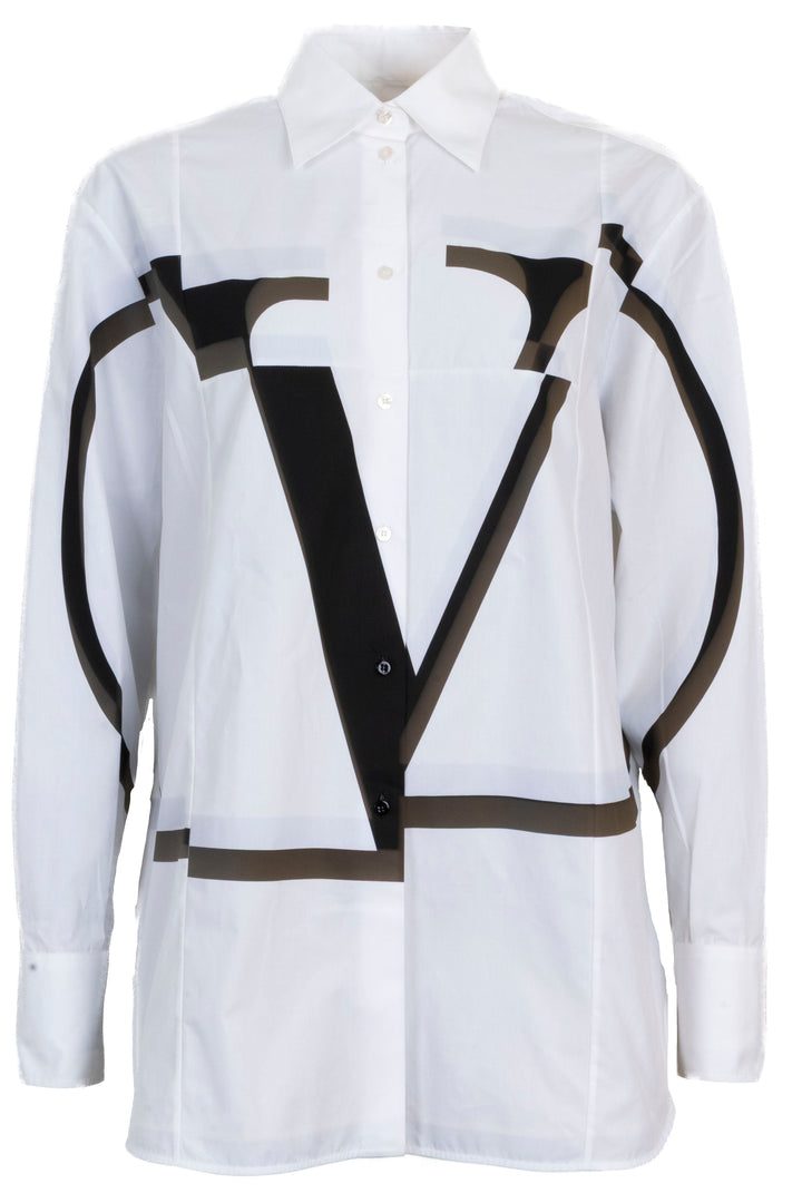 VALENTINO T-shirt imprimé du logo en coton blanc