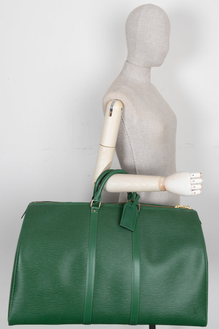 LOUIS VUITTON Keepall 55 Epi Green
