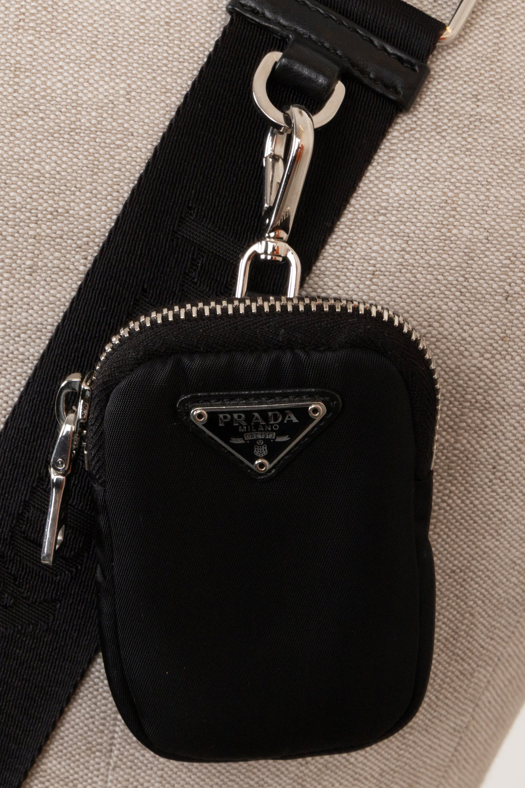 PRADA Quilted Re-Nylon Crossbody Bag Black