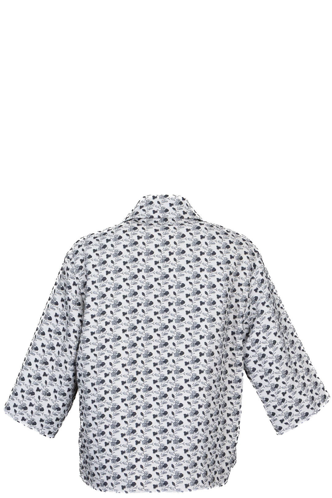 LOUIS VUITTON Veste en jacquard floral coton gris noir