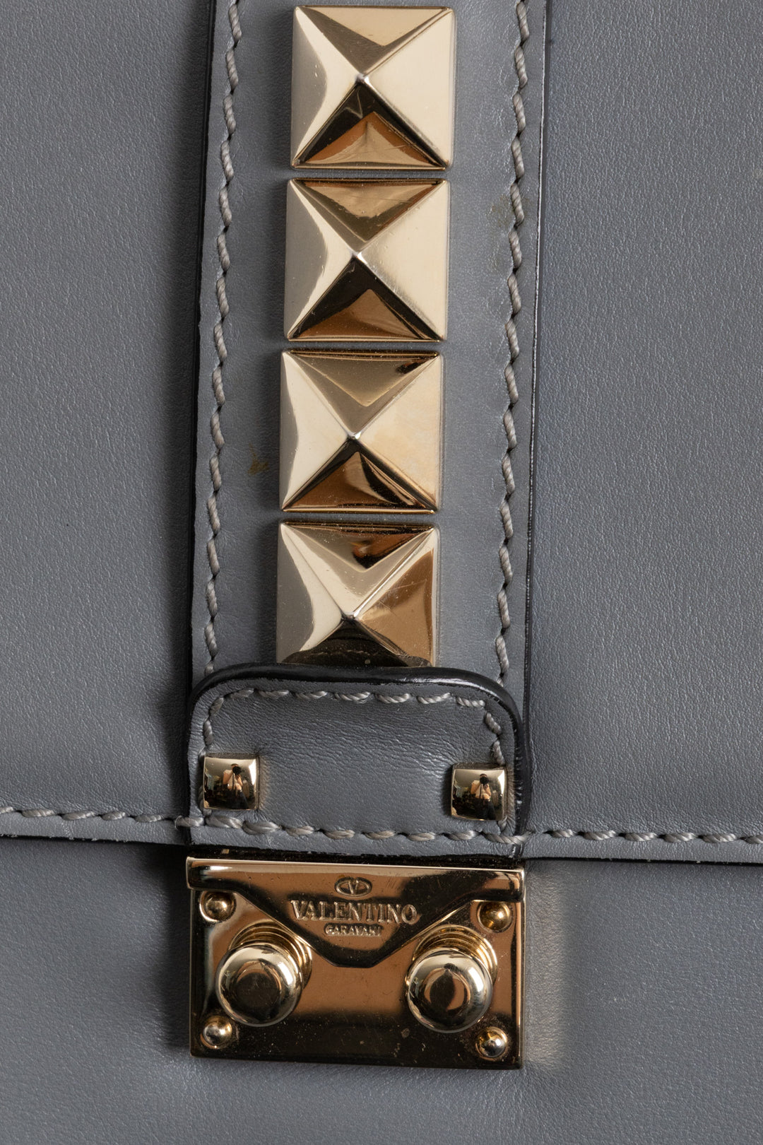 VALENTINO Glam Lock Bag Medium Grey