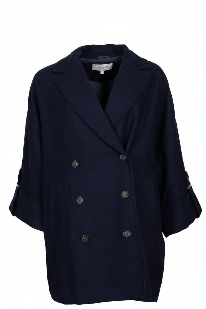 BRUNELLO CUCINELLI Manteau croisé en laine marine