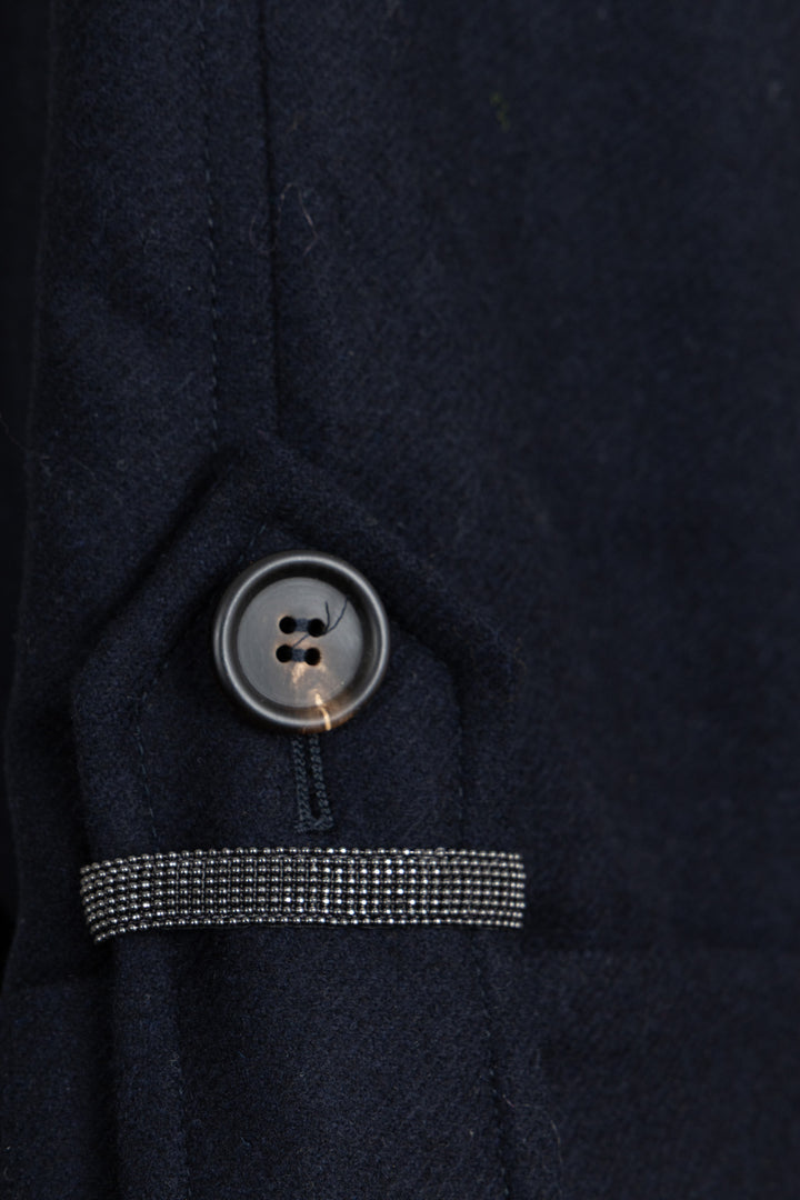 BRUNELLO CUCINELLI Manteau croisé en laine marine