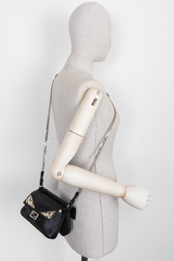 FENDI Micro Double Baguette Bag Black