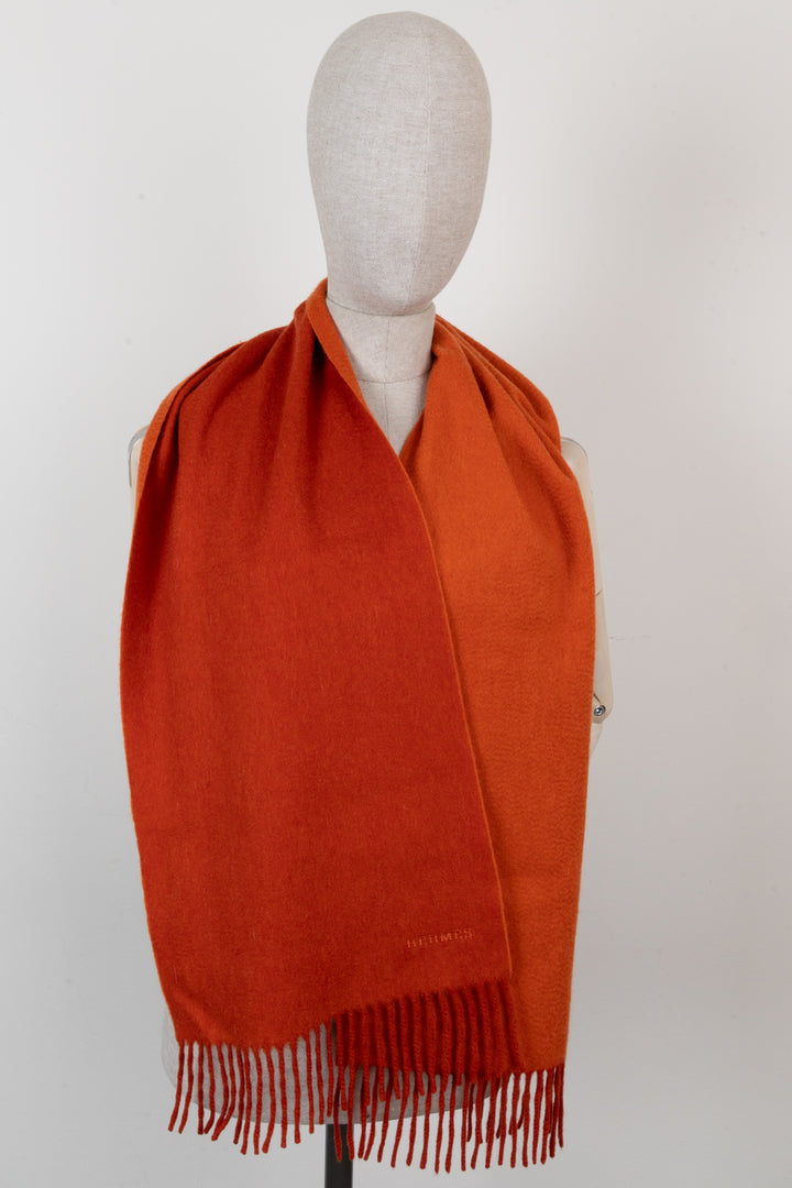 Écharpe HERMÈS Cachemire Orange