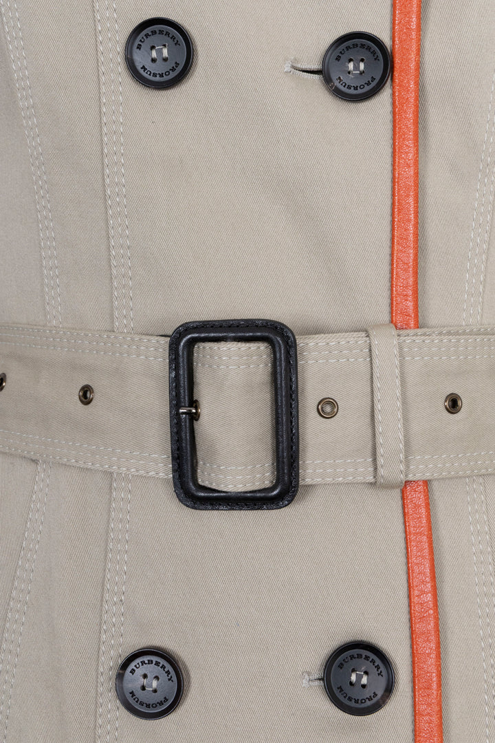 BURBERRY Prorsum Trench Coat Orange Trim