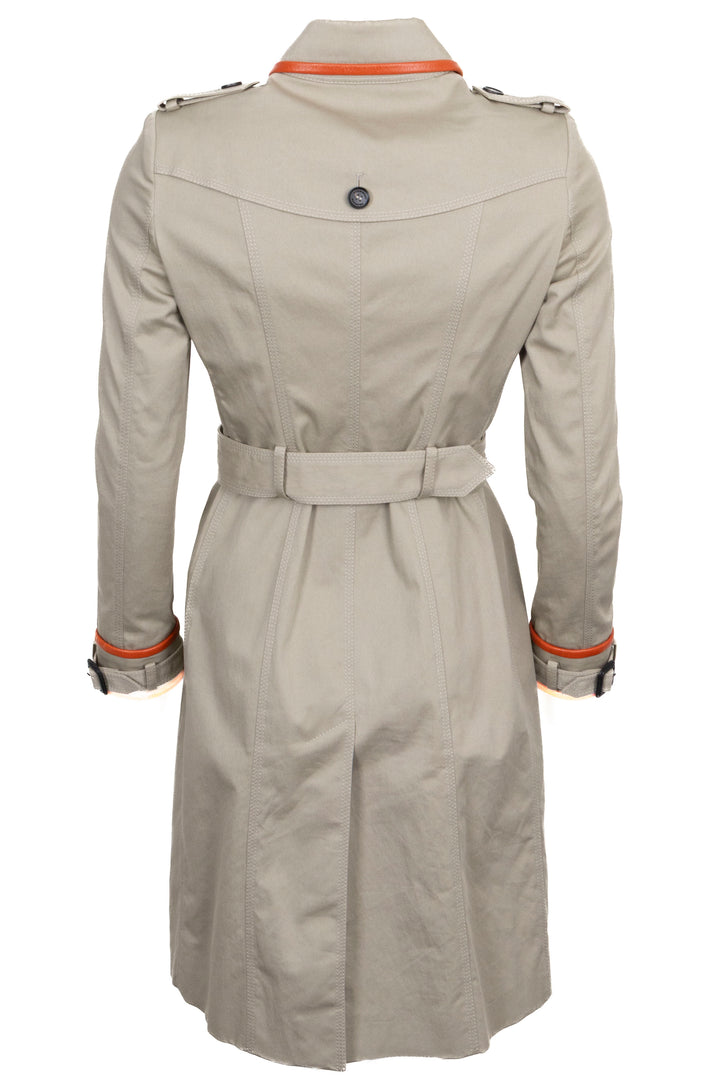 BURBERRY Prorsum Trench Coat Orange Trim