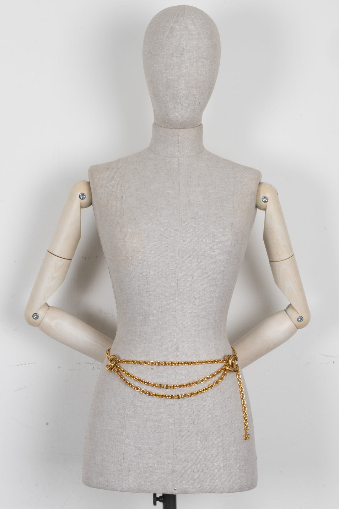 CHANEL 1980 Quilted CC Waist Belt Gold