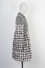 CHANEL Boucle Tweed Coat Black & White FW2010
