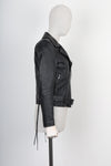 SAINT LAURENT Belted Leather Jacket