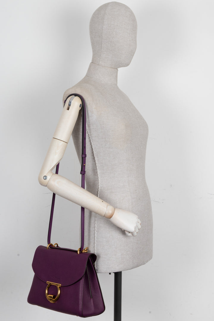 SALVATORE FERRAGAMO Small Margot Bag Leather Purple