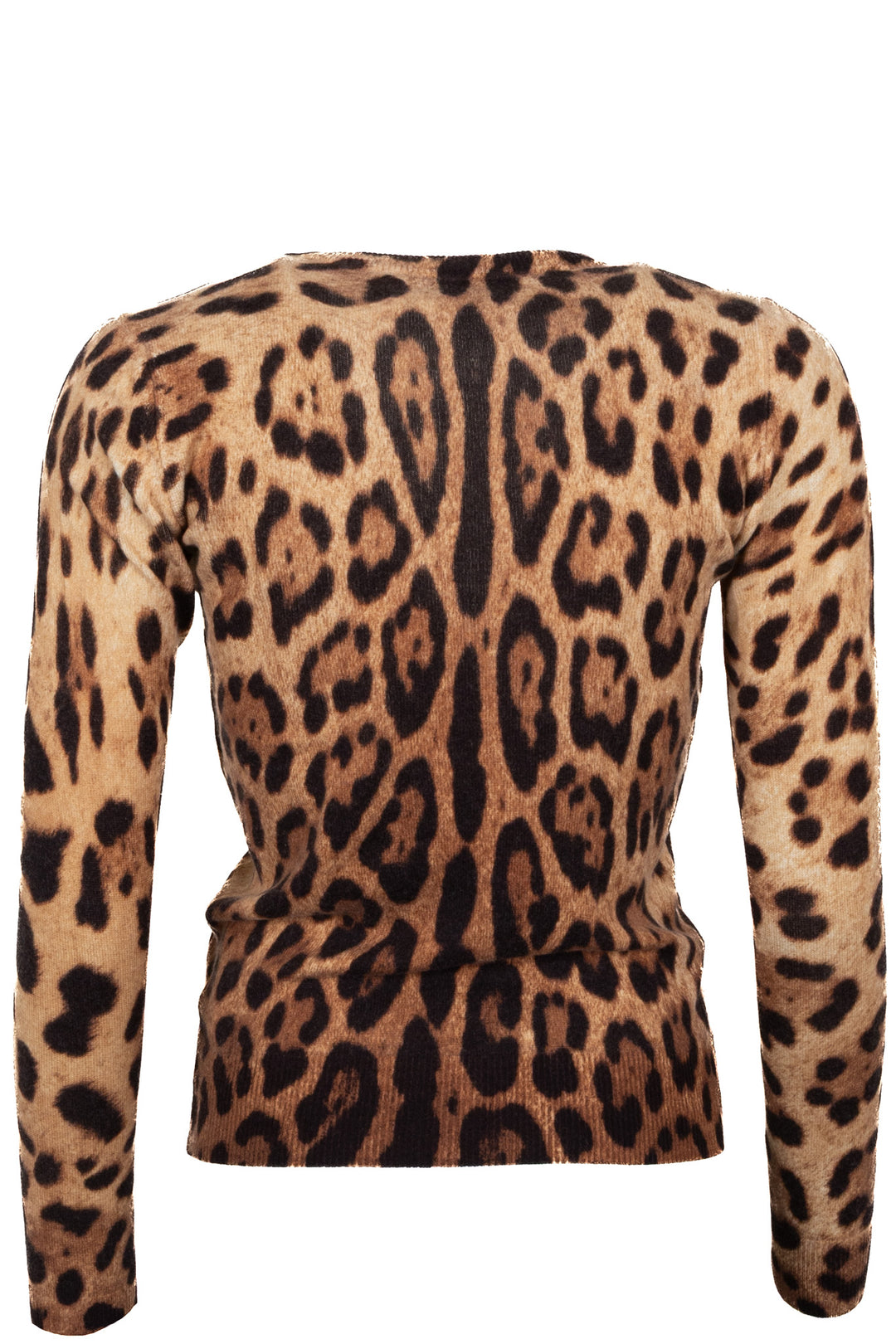 DOLCE&GABBANA Cheetah Print Cashmere Cardigan