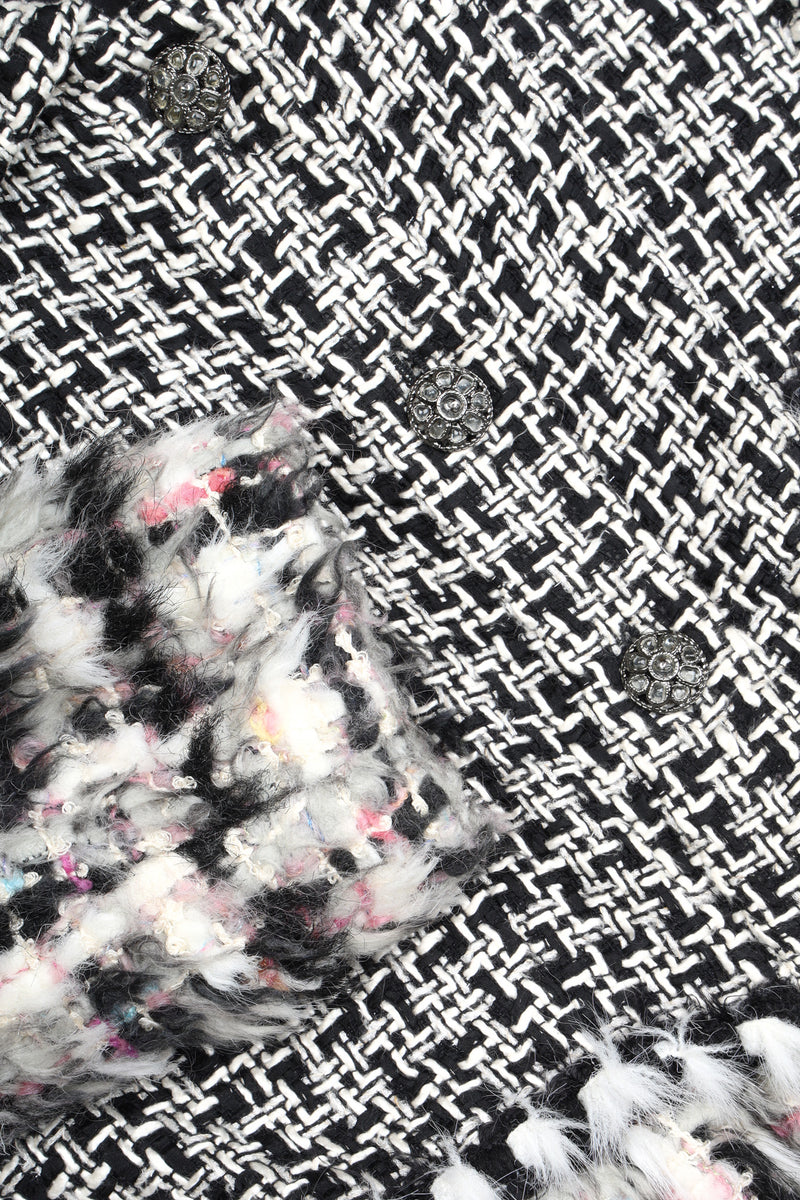 CHANEL Boucle Tweed Coat Black & White FW2010